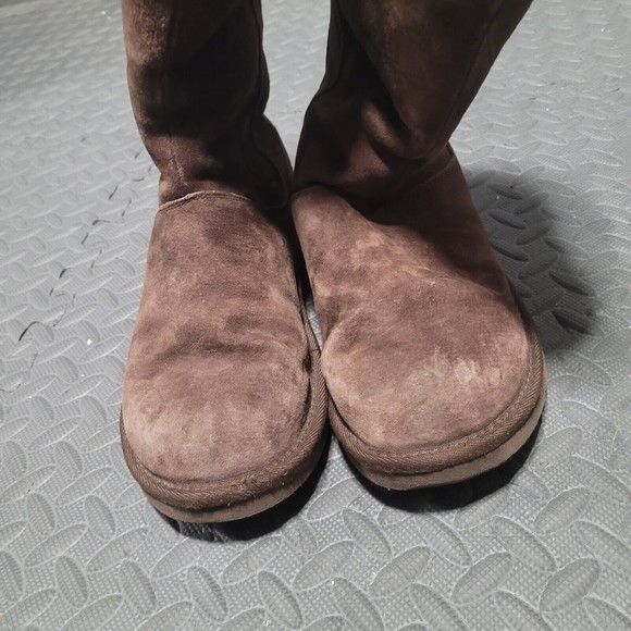 UGG Women's Brown Leather Knightsbridge Boots Size 10 #5119 - Picture 4 of 9